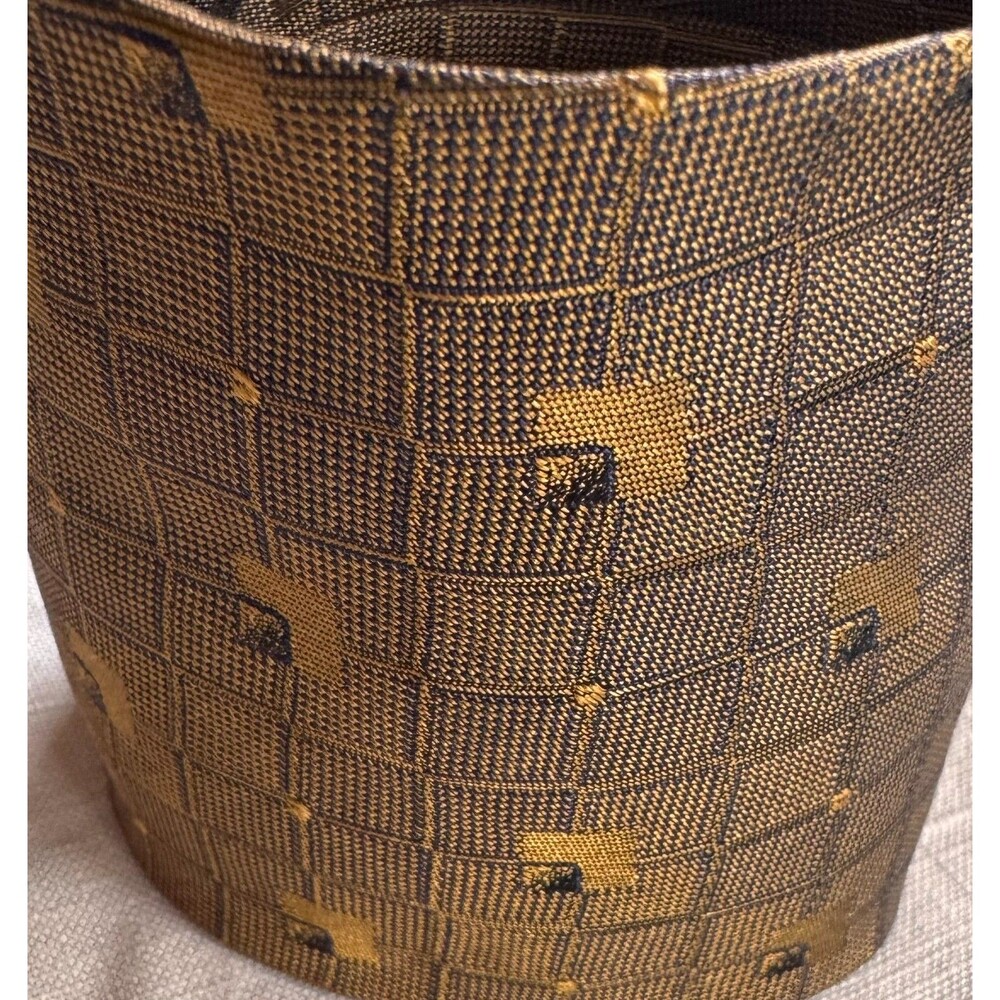 Robert Talbott Studio Silk Neck Tie Bronze Gold Geometric 56" USA NWT